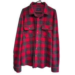 Lucky Brand Men's Buffalo‎ Check Flannel Shirt Jacket XXL Long Sleeve Button Up